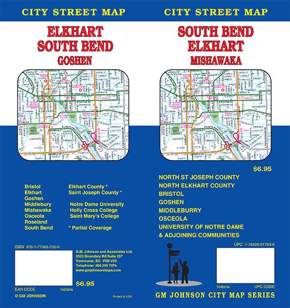 South Bend / Elkhart, Indiana Street Map
