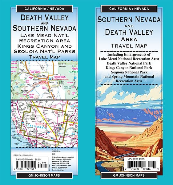 Southern Nevada & Death Valley Area, USA Sectional Map