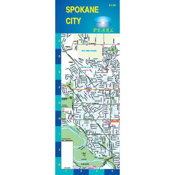 Spokane, Washington (Laminated Map)