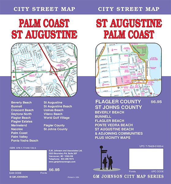 St Augustine / Palm Coast, Florida Street Map