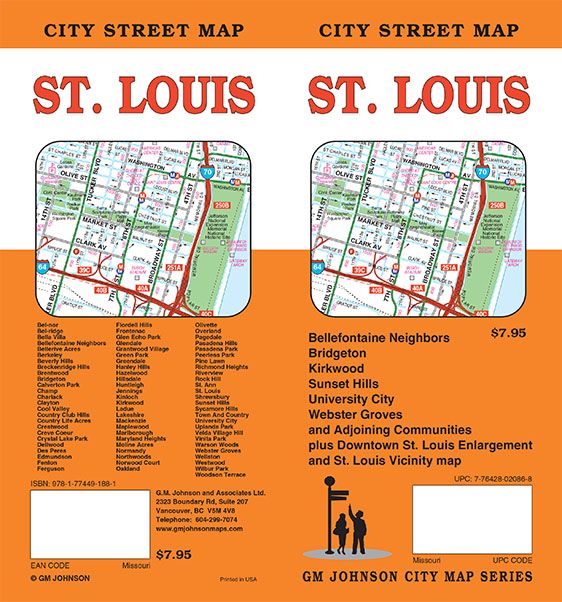 St Louis, Missouri Street Map