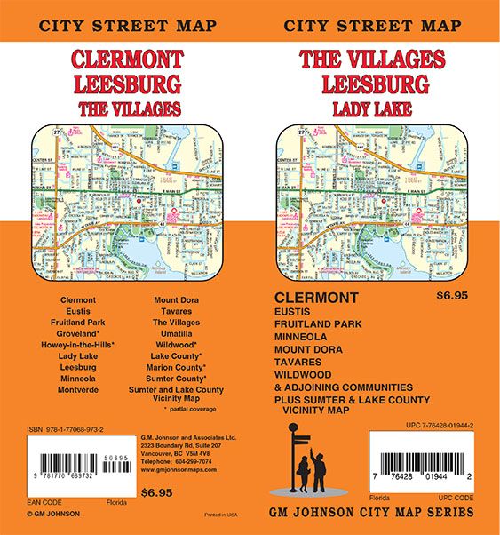 The Villages / Leesburg / Clermont / Tavares / Lady Lake, Florida Street Map