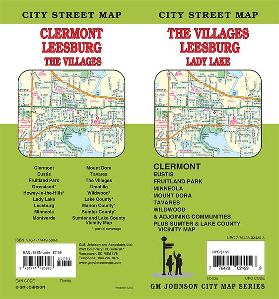 The Villages / Leesburg / Clermont / Tavares / Lady Lake, Florida Street Map