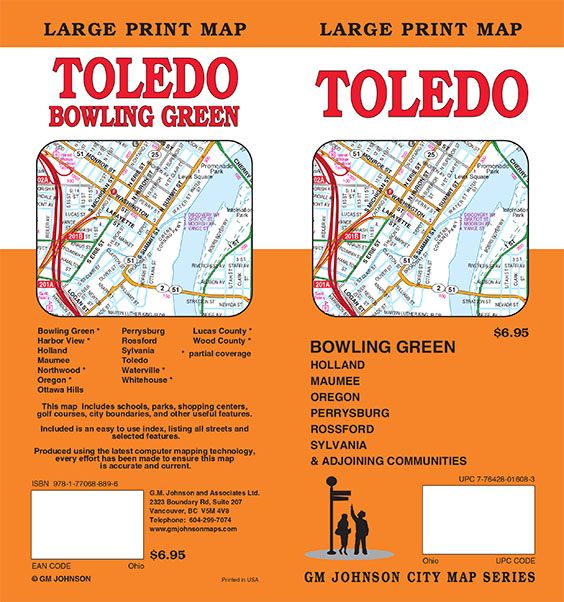 Toledo / Bowling Green, Ohio Street Map