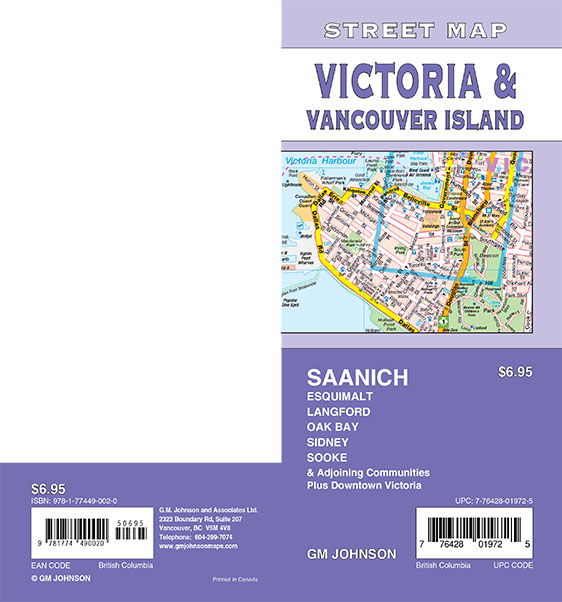 Victoria & Vancouver Island, British Columbia Street Map