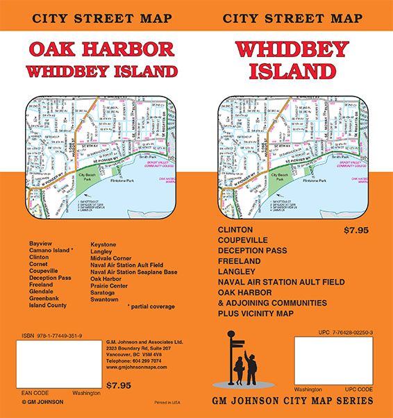 Whidbey Island, Washington Street Map