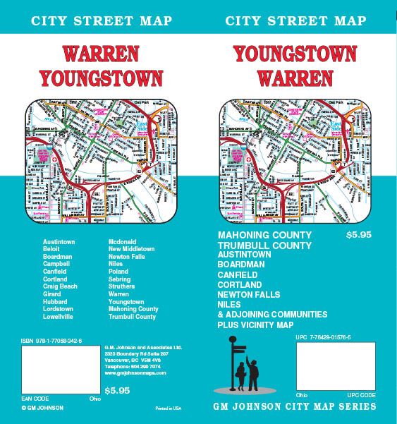 Youngstown / Warren / Trumbull & Mahoning Counties, Ohio Street Map