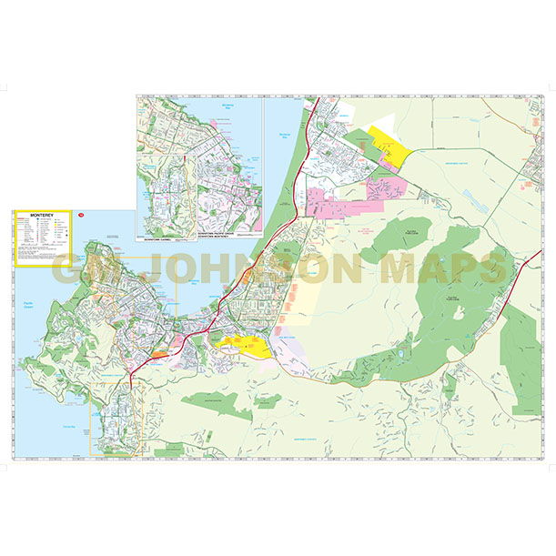 Monterey Peninsula / Salinas Valley, California Street Map - GM Johnson