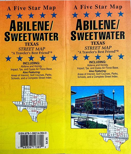 Abilene / Sweetwater, Texas Street Map - GM Johnson Maps