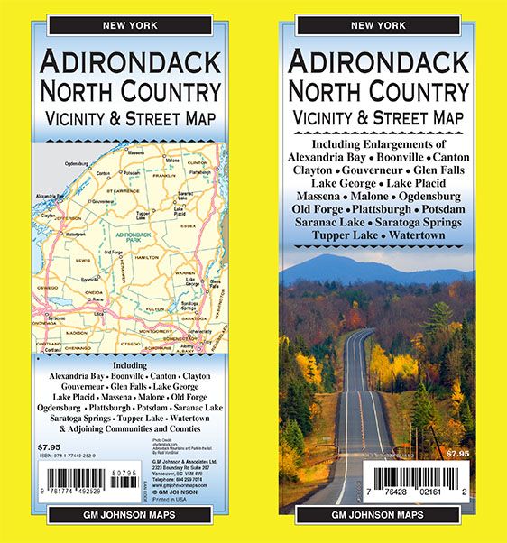 Adirondack Region North Country - Adirondack Region North Country New York State NY Regional Map GMJ 2022