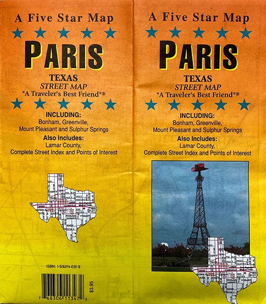 Paris, Texas Street Map - GM Johnson Maps