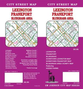 Lexington / Frankfort / Bluegrass Area, Kentucky Street Map