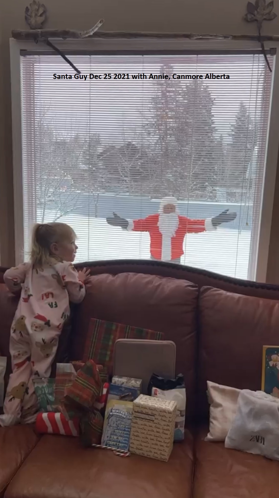 This year Santa Guy was able to visit his granddaughter Annie in Canmore / Banff Alberta.