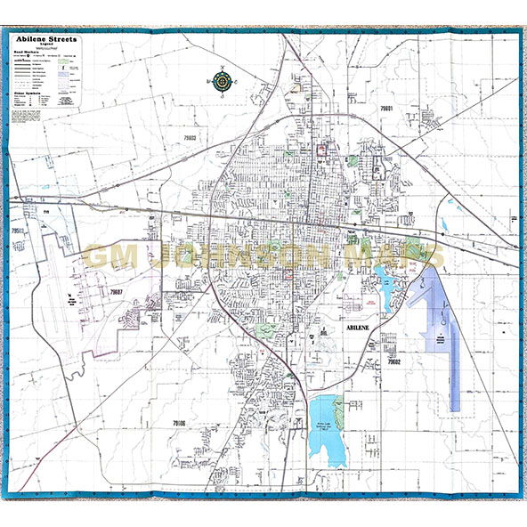 Abilene Sweetwater Texas Street Map Gm Johnson Maps 2247