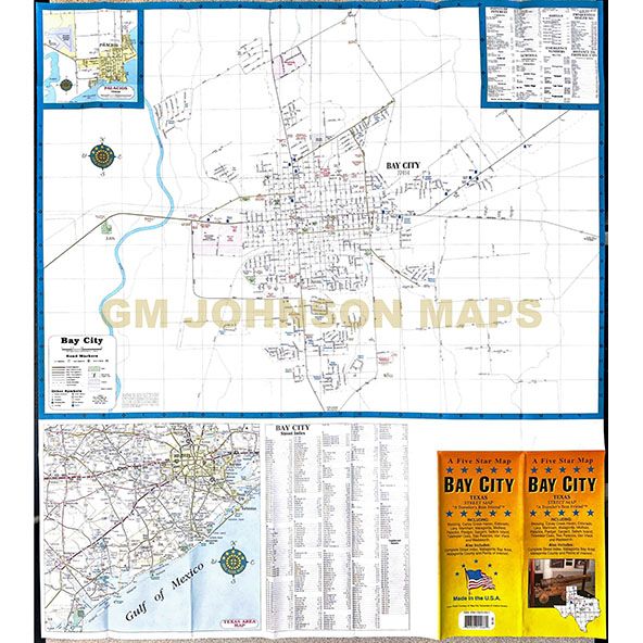 Bay City Texas Street Map Fs Front 