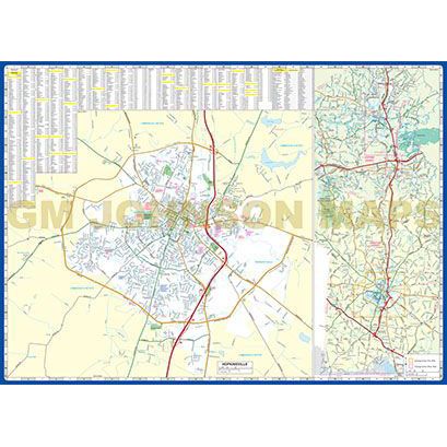 Hopkinsville / Madisonville, Kentucky Street Map - GM Johnson Maps