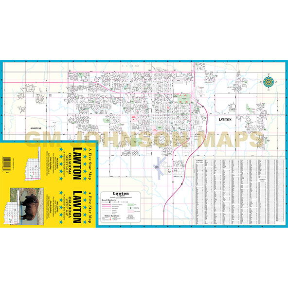 Lawton Oklahoma Street Map Gm Johnson Maps 5720