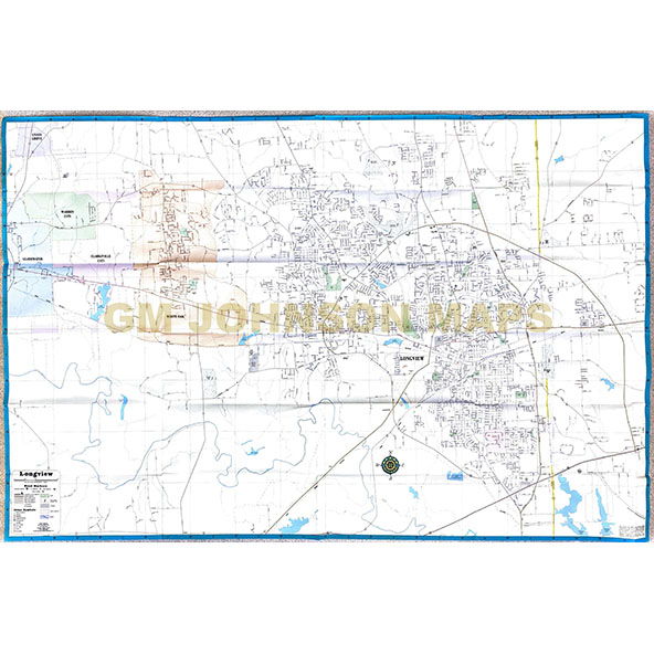 Longview Texas Street Map Gm Johnson Maps 0043