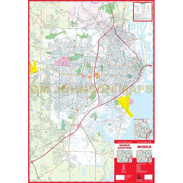 Mobile Alabama Street Map Gmj Front 