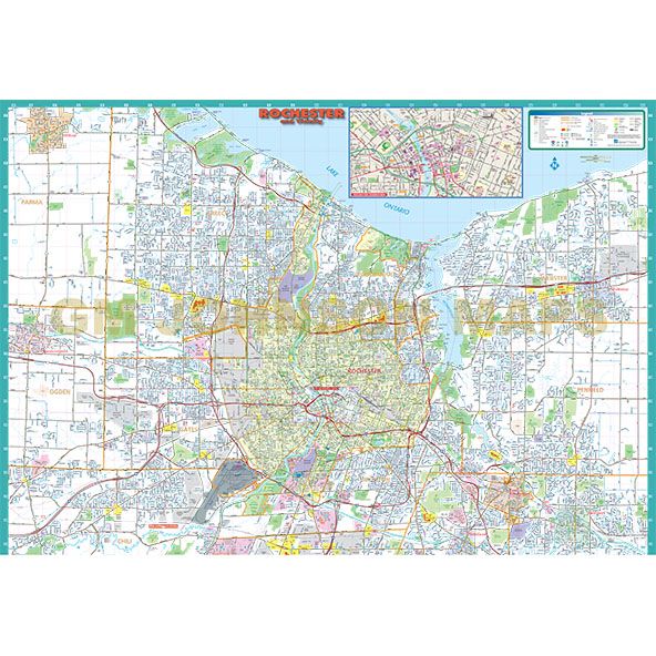 Rochester, New York Street Map - GM Johnson Maps