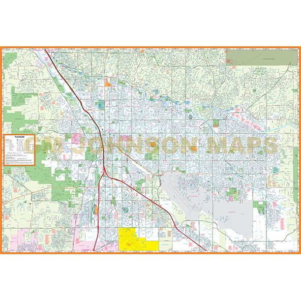 Tucson Arizona Street Map Gm Johnson Maps 0784